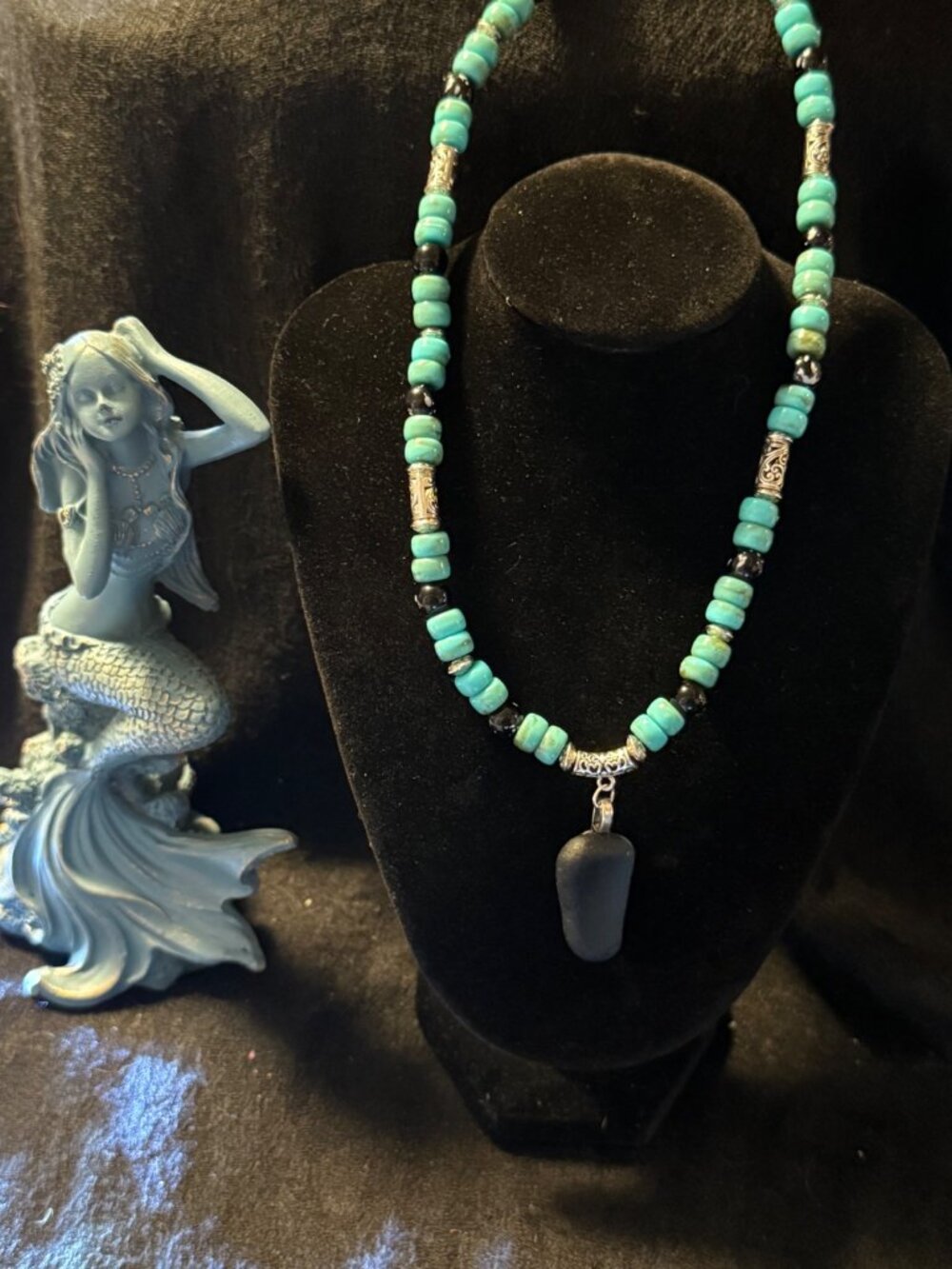 Midnight Galaxy – Ultra-Rare Seaham Galaxy Sea Glass Statement Necklace